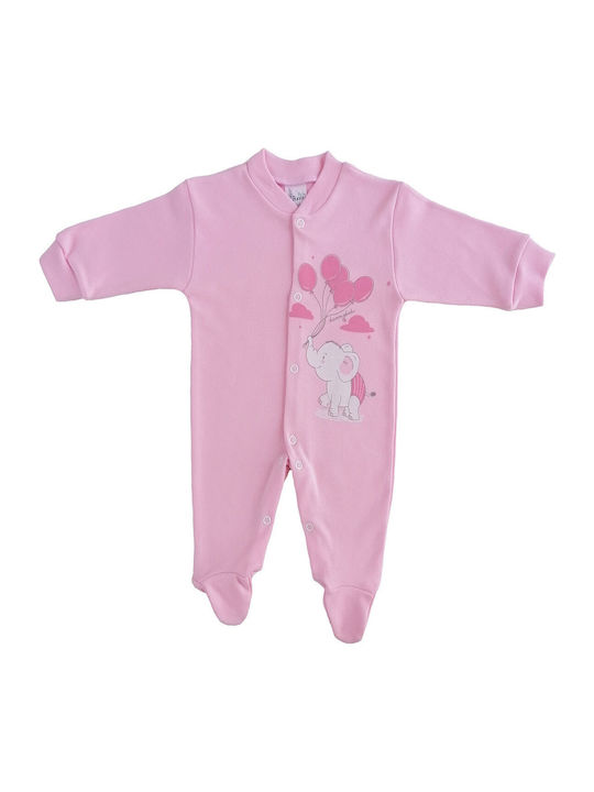 Bunny Bebe Elephant Baby Bodysuit Pink