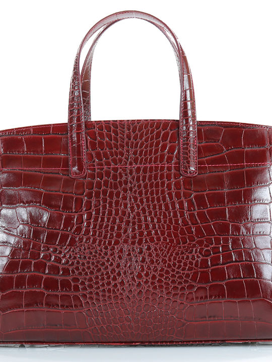 Passaggio Leather Leather Women's Bag Tote Handheld Burgundy