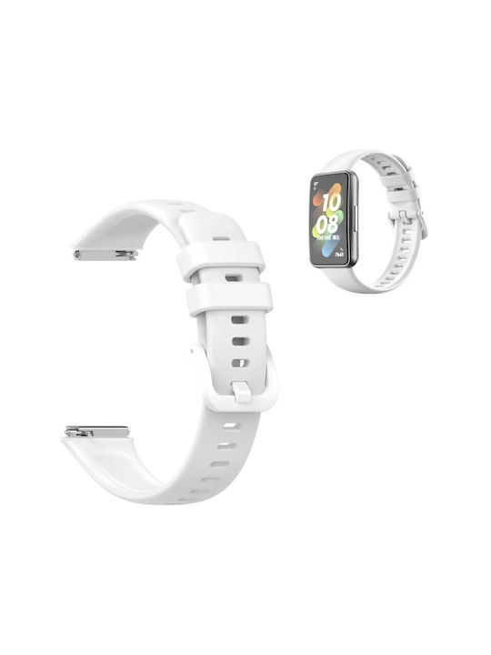 Huawei Λουράκι Σιλικόνης Λευκό (Huawei Band 7)