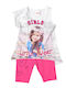 Kinder-Set mit Leggings Sommer 2Stück Weiß