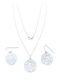 PS Silver Set mit Halskette & Ohrringe aus Silber