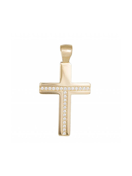 Damen Gold Kreuz 14K