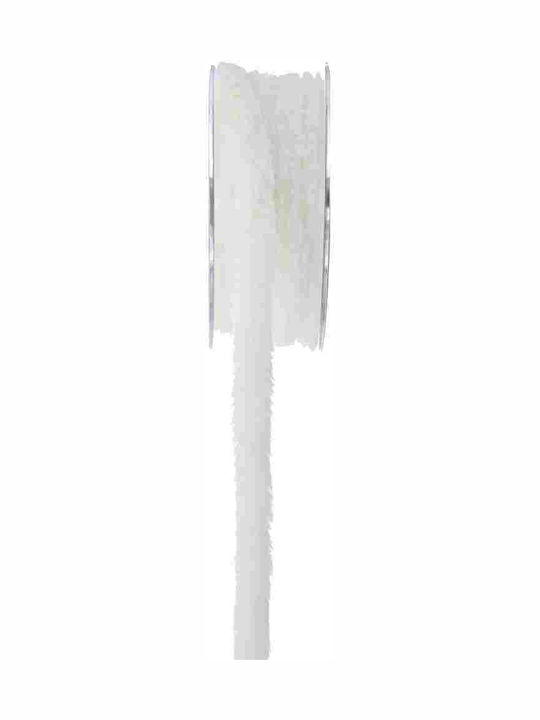 LiebeQueen Χριστουγεννιάτικη Κορδέλα Λευκή 1000x0.7cm