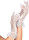 Karneval Handschuhe Weiß 1Stück