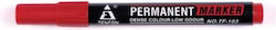 Tenfon Permanent Marker 3mm Red