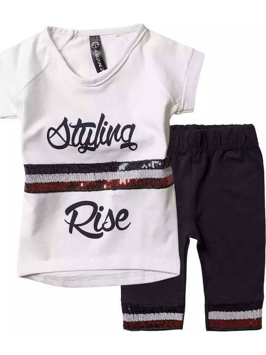 Set pentru copii cu colanți Vară 2buc White