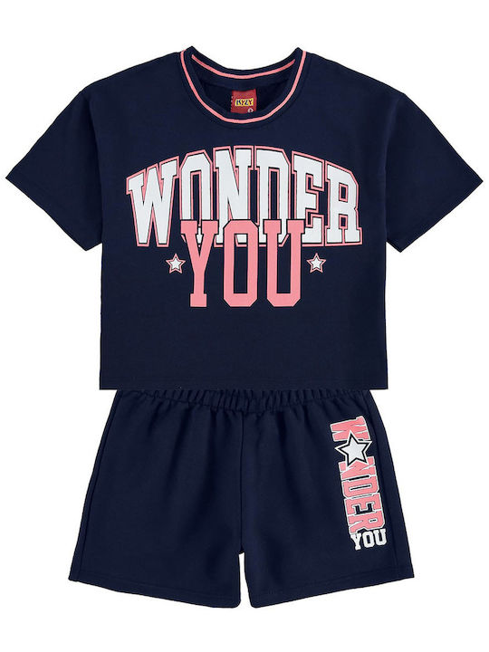 Kyly Kinder Set mit Shorts Sommer 2Stück Marineblau