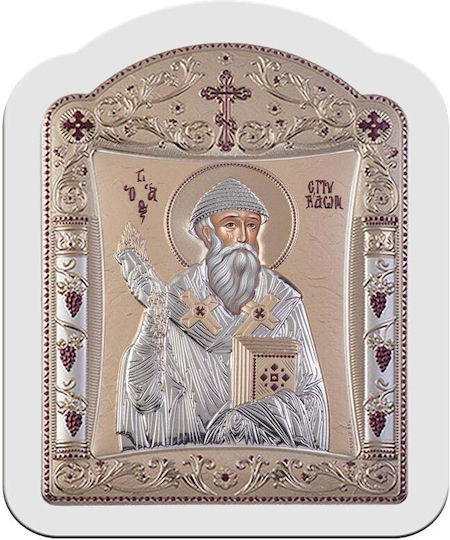 Slevori Εικόνα Свети Спиридон Silver 28.7x36.5см.