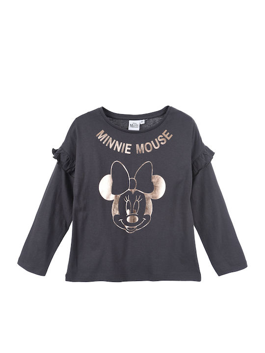 Παιδική Μπλούζα Μακρυμάνικη Γκρι Minnie Mouse