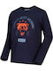 Kinderhemd Langarm Marineblau