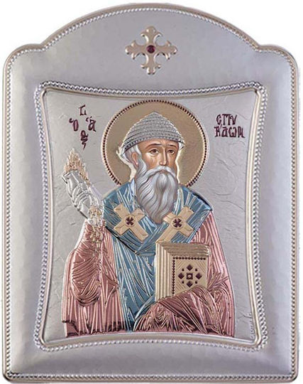Slevori Εικόνα Heiliger Spyridon Silber 29x39cm