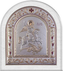 Slevori Εικόνα St. Georg Silber 17x19.7cm