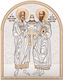 Slevori Εικόνα Heilige Peter und Paul Silber 11.8x14.6cm