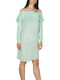 Rut & Circle Mini Rochie cu Volane light green