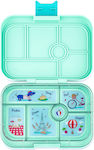 Yumbox Original Kids Lunch Plastic Box Turquoise L8.5xW6cm