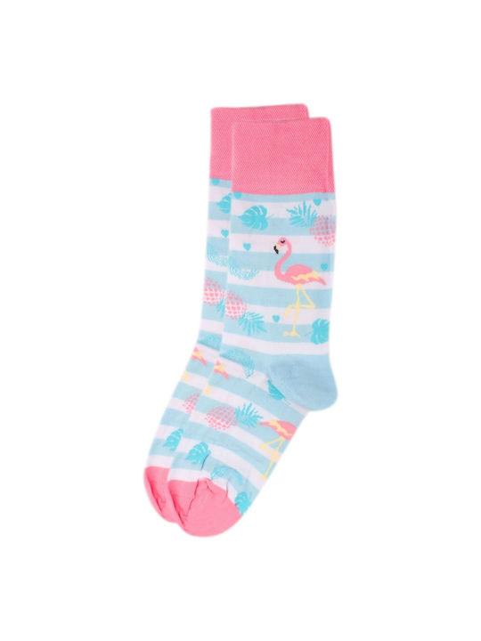 Trendy Flamingo Socks Multicolour