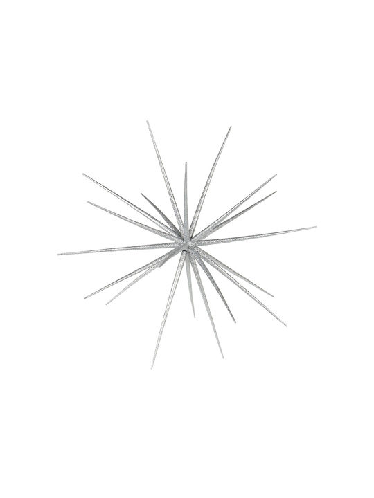 Christmas Pendant Star Plastic Silver 55x55x55cm