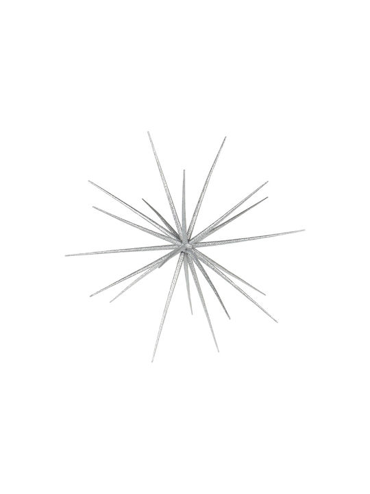 Christmas Pendant Star Plastic Silver 38x38x38cm
