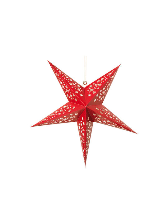 Christmas Pendant Paper Red Star 40x40x40cm