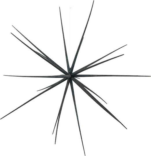 Stea Suspendată De Crăciun Din Plastic Negru 55x55x55cm