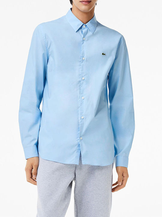 Lacoste Cămașă Bărbătească Cu mânecă lungă Bumbac LightBlue