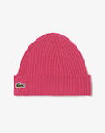 Lacoste Beanie Unisex Σκούφος Πλεκτός σε Ροζ χρώμα