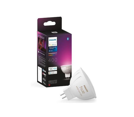 Philips Smart Lampe LED 6.3W für Fassung GU5.3 und Form MR16 RGBW 400lm Dimmbar 929003575301