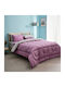 Charalambidis Textiles Bettdecke Einzelbett 160x240cm Solid Fuchsia/beige 350 GSMGsm