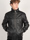 Rebase Herren Winter Jacke Leder Black