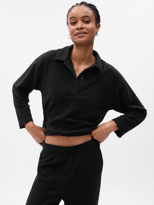 GAP Damen Langarm Pullover True Black