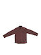 Kids Polka Dot Shirt Long Sleeve Bordeaux