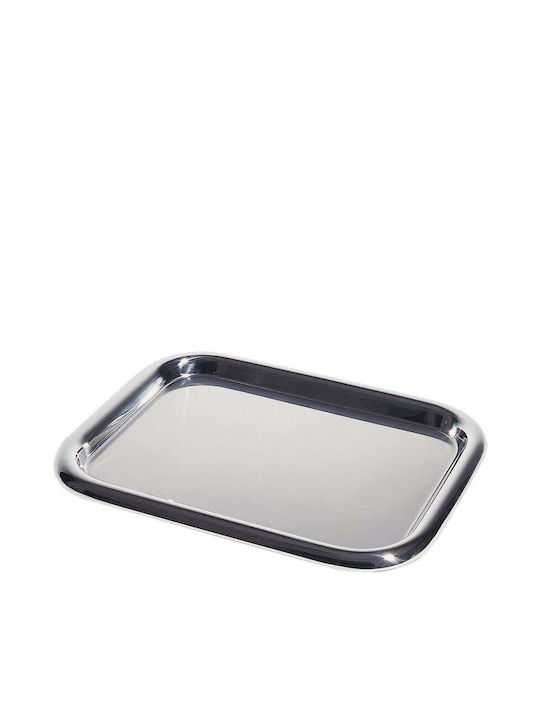 Alessi Edelstahl Rechteckig Serviertablett mit Griffen in Silber Farbe 37x28cm 5006/37 1Stück
