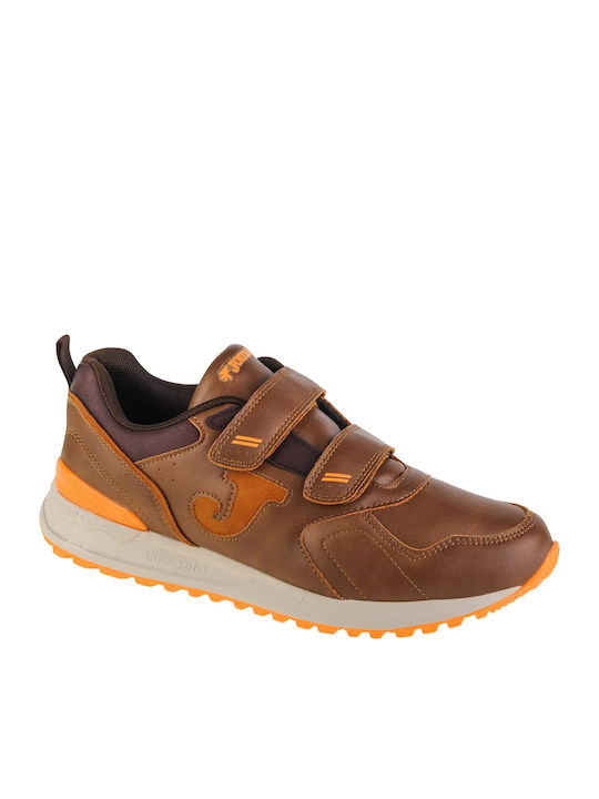 Παιδικά Sneakers Ανατομικά με Σκρατς Καφέ