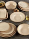 Dot Porcelain Dinnerware Set Beige 20pcs