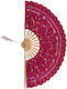 Silk Fashion Handmade Fuchsia Fan 22cm