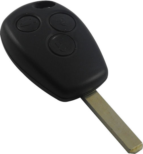 Renault Car Key Shell with Blade with 3 Buttons for Renault