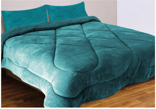 Mc Decor Κουβερτοπάπλωμα Υπέρδιπλο 220x240εκ. Waves Turquoise