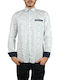 Long-sleeved Cotton Shirt Floral White