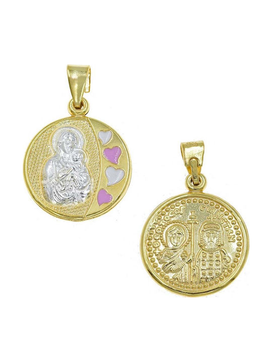 Goldjewels Anhänger Kinder Amulett Beidseitig mit Kette aus Silber AL213