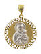 PALAIOLOGOS Pendant Kids Talisman with Virgin Mary from White Gold 9K PD11141