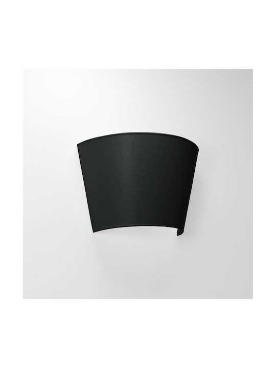 Veis Lamp Wall with Socket E14 Black 30x20x15cm