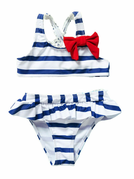Poulain Kids Swimwear Bikini White/Blue
