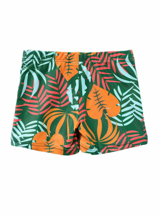 Poulain Kids Swimwear Swim Shorts Green/Orange