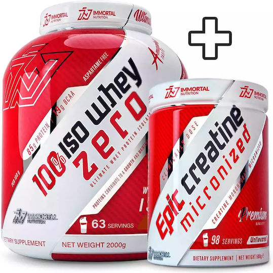Immortal Nutrition 100% Iso Whey Zero Iso Whey Zero 2000gr Blueberry & Epic Creatine Monohydrate Micronized 500gr Unflavored