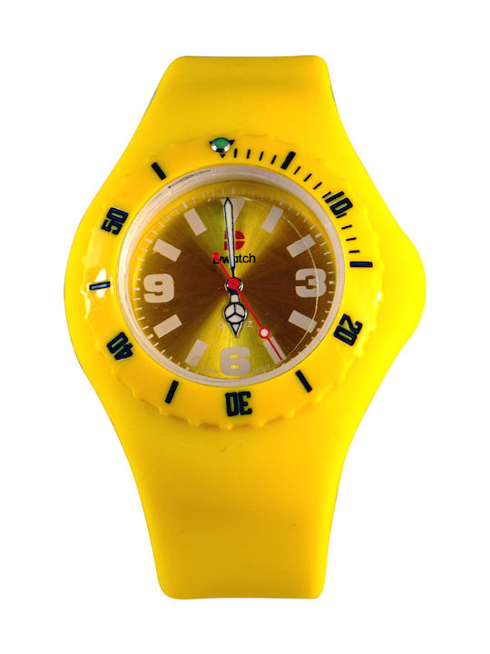 Dwatch Watch Battery with Yellow Rubber Strap