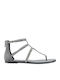 Flache Sandalen für Damen in Gray Farbe