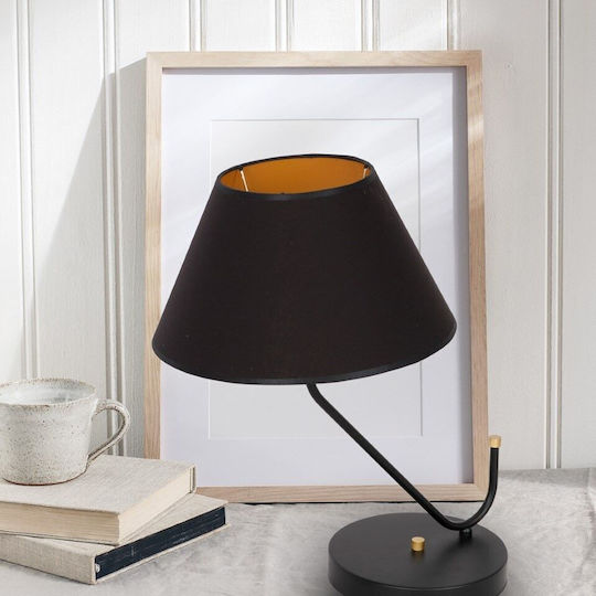 Eko Light Tischlampe für Fassung E27 mit Schwarz Schirm und Basis