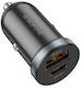 Borofone Car Charger 30W With Ports 1xUSB 1xType-C Black Colour