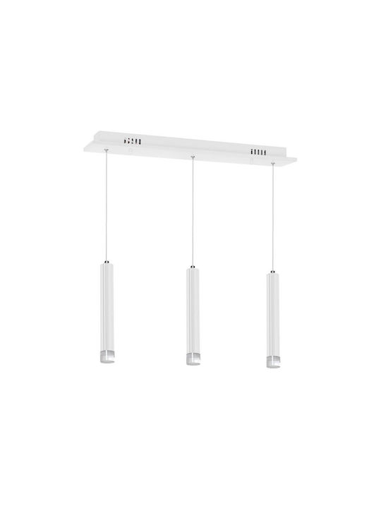 Milagro Alba Pendant Light LED Rail White