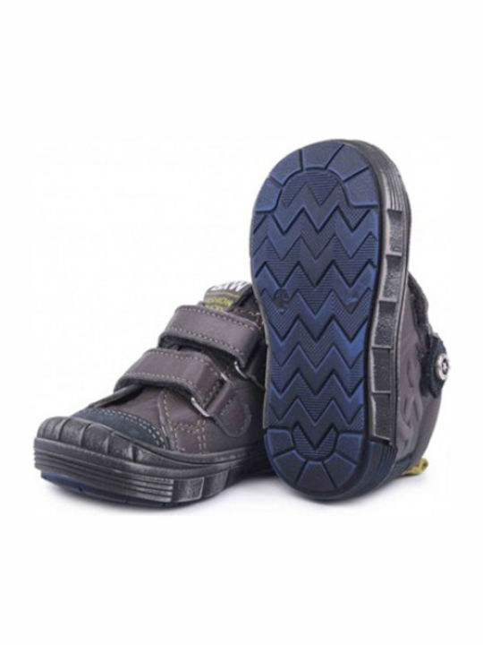 Bopy Kids Leather Anatomic Boots Gray